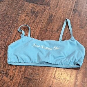 Victoria's Secret Light Blue Sports Bra with Script